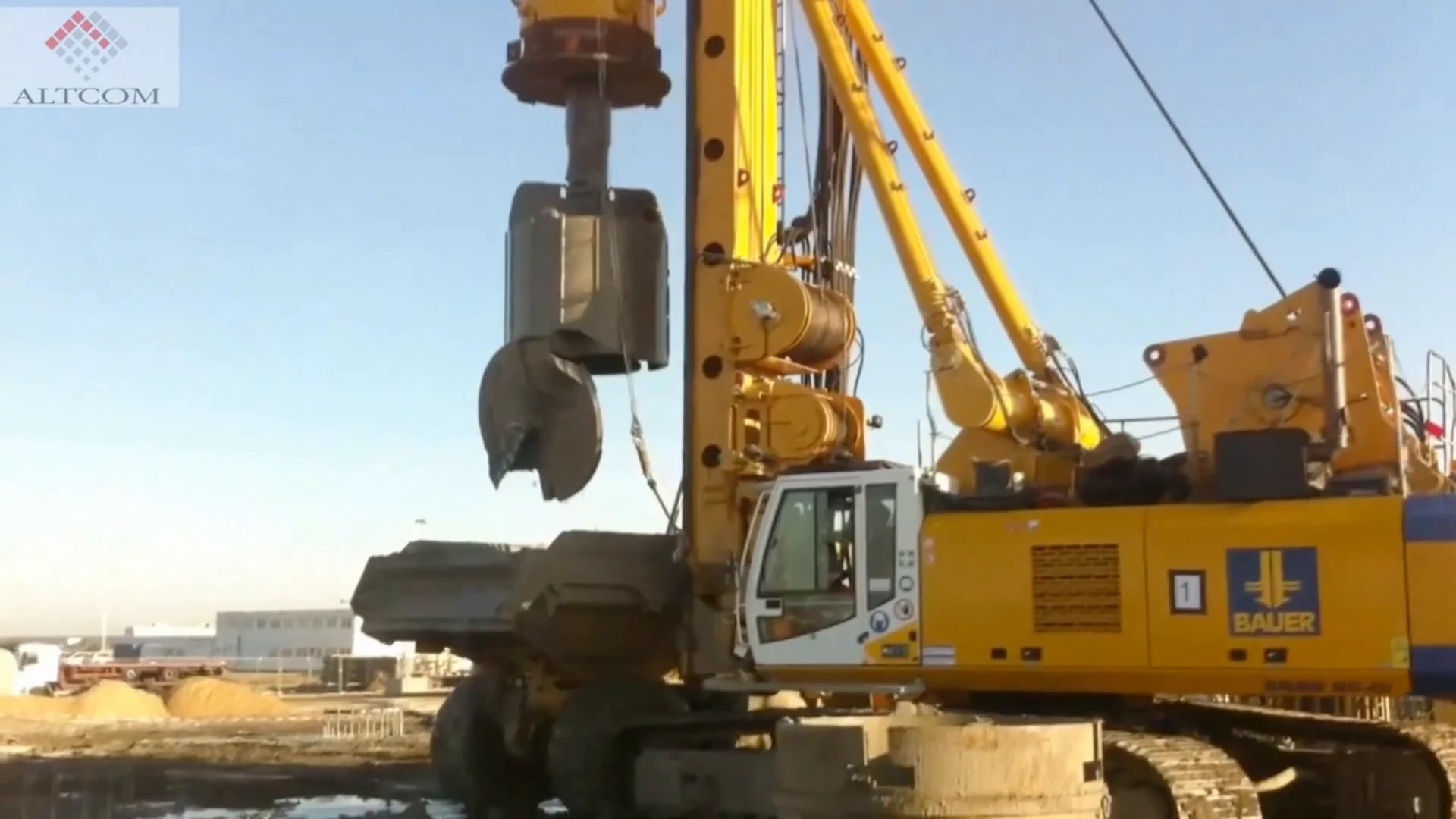 Drilling equipment in ALTCOM’s riverbank construction archive